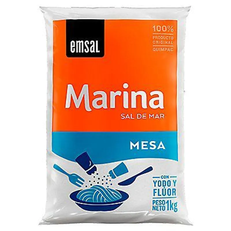 Sal de Mesa Marina Emsal Bolsa 1Kg